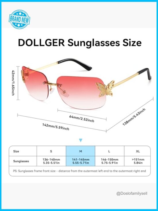 Retro Y2K Rectangle Rimless Sunglasses Women Fashion Square Butterfly Shades UV